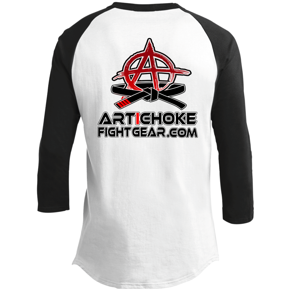 Artichoke Fight Gear Custom Design #8. Finish Him! 3/4 Raglan Sleeve Shirt