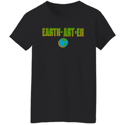 ArtichokeUSA Custom Design. EARTH-ART=EH. Ladies' Basic 100% Cotton T-Shirt