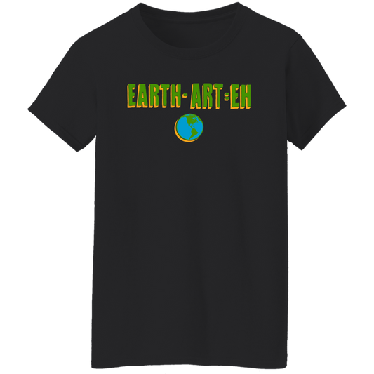 ArtichokeUSA Custom Design. EARTH-ART=EH. Ladies' Basic 100% Cotton T-Shirt