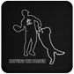 ArtichokeUSA Custom Design #38. Ruffing the Passer. Labrador Retriever. Male. Coaster