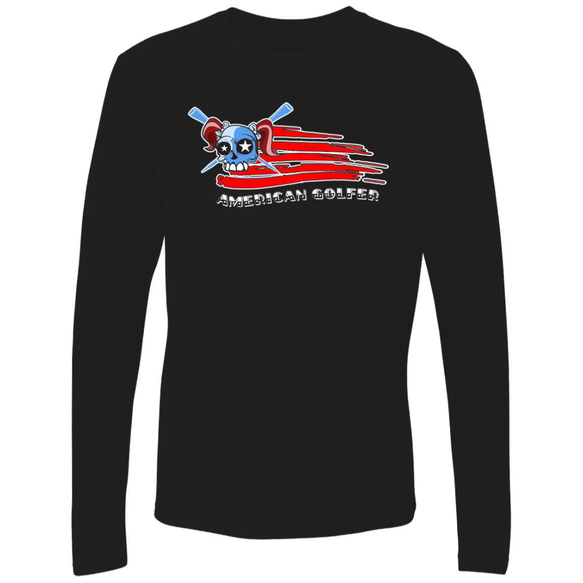 OPG Custom Design #12. American Golfer. Female Edition.  Men's 100% Combed Ringspung Cotton