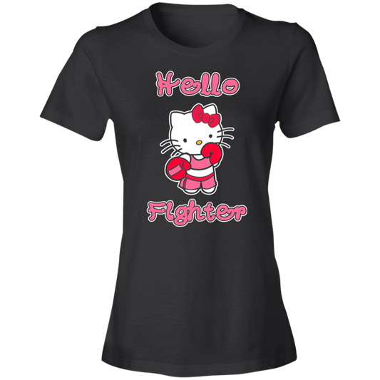 Artichoke Fight Gear Custom Design #13. Hello Fighter. Hello Kitty Parody Fan Art. MMA. Ladies' 100% combed ringspun cotton