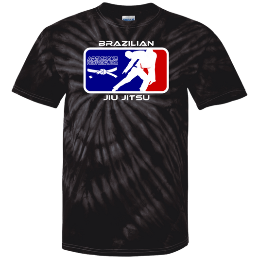 Artichoke Fight Gear Custom Design #4. MLB style BJJ. 100% Cotton Tie Dye T-Shirt