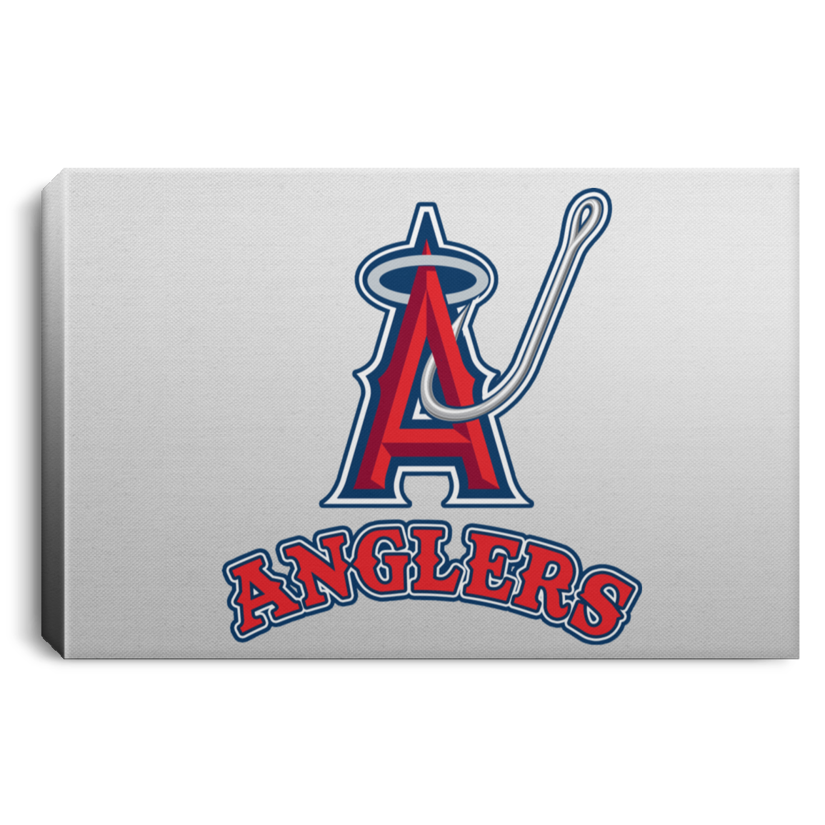 ArtichokeUSA Custom Design. Anglers. Southern California Sports Fishing. Los Angeles Angels Parody. Landscape Canvas .75in Frame