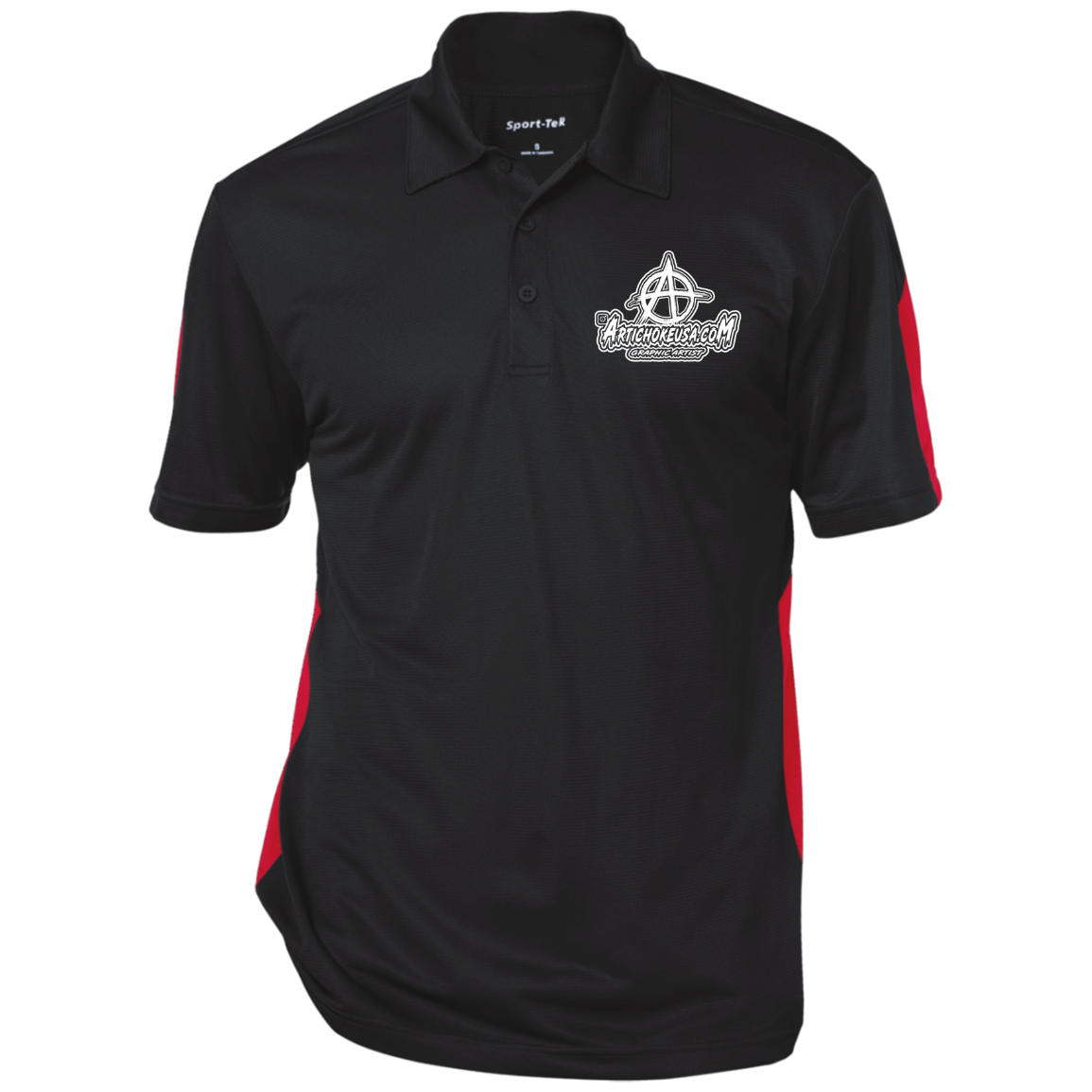 Embroidered Performance Textured Three-Button Polo