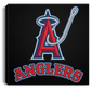 ArtichokeUSA Custom Design. Anglers. Southern California Sports Fishing. Los Angeles Angels Parody. Square Canvas .75in Frame