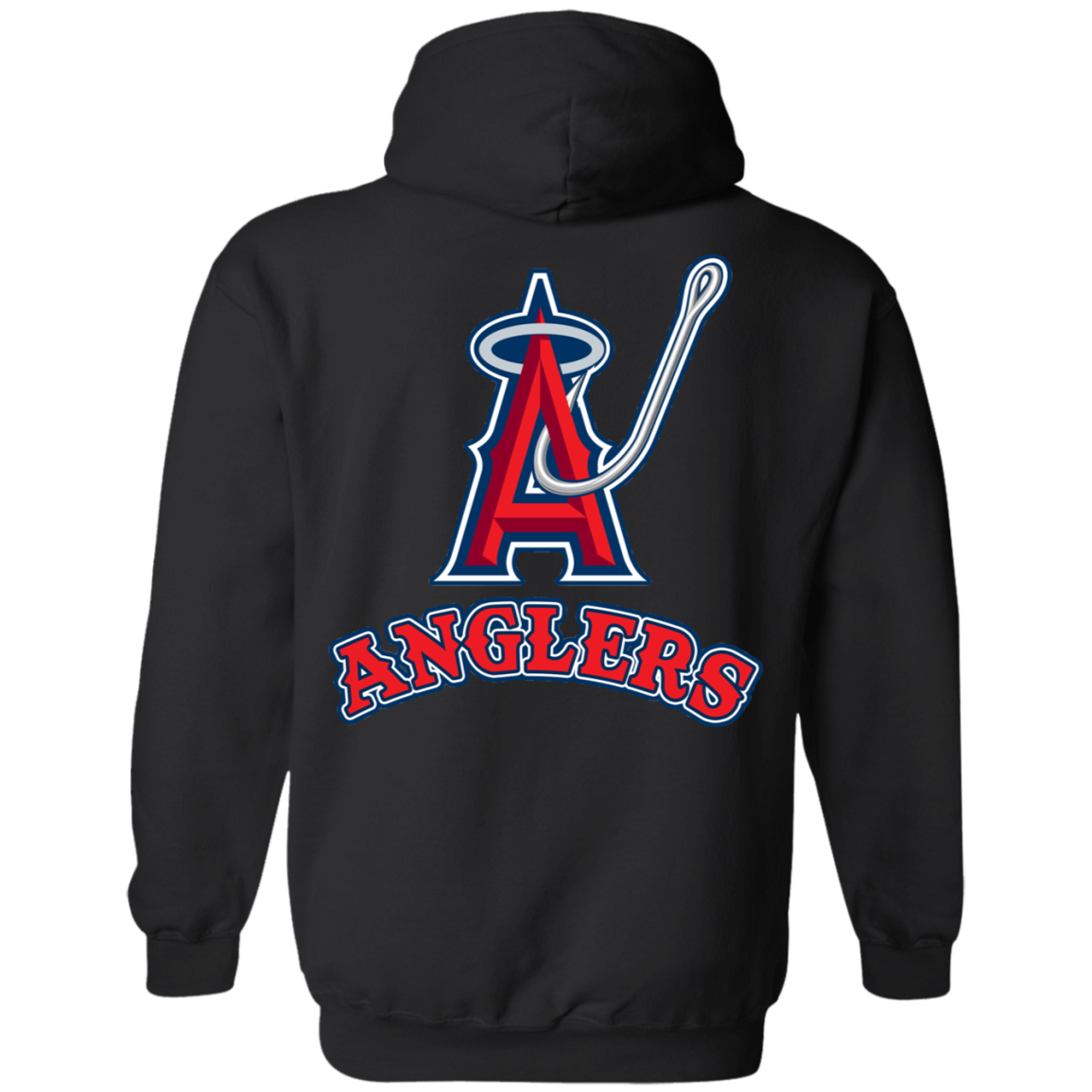 ArtichokeUSA Custom Design. Anglers. Southern California Sports Fishing. Los Angeles Angels Parody. Basic Pullover Hoodie