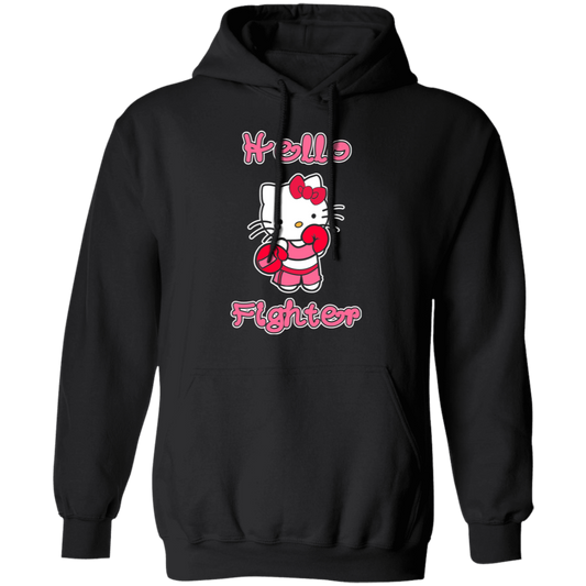 Artichoke Fight Gear Custom Design #13. Hello Fighter. Hello Kitty Parody Fan Art. MMA. Basic Hoodie