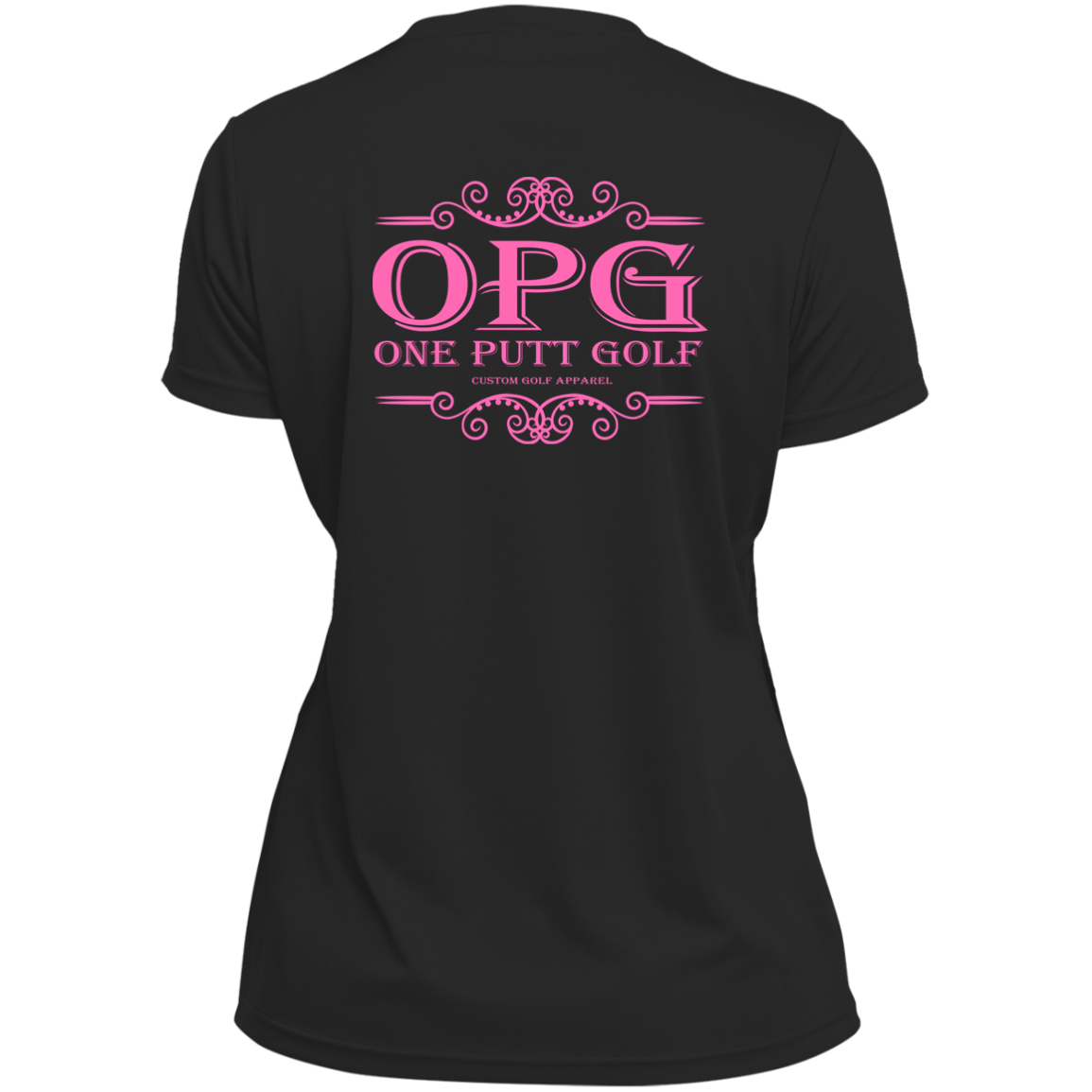 OPG Custom Design #5. Golf Tee-Shirt. Golf Humor. Ladies’ 100% polyester V-Neck Tee