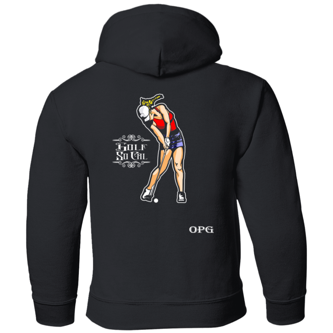 OPG Custom Design #9. Drive it. Chip it. One Putt Golf It. Golf So. Cal. Youth Pullover Hoodie