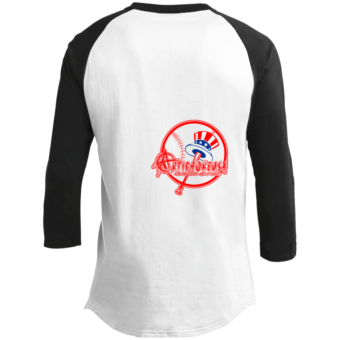 ArtichokeUSA Character and Font Design. Let’s Create Your Own Design Today. Brooklyn. Youth 3/4 Raglan Sleeve Shirt