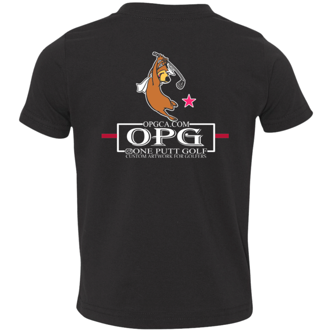 OPG Custom Design #15. Golf Southern California with Yogi Bear Fan Art. Toddlers' Cotton T-Shirt