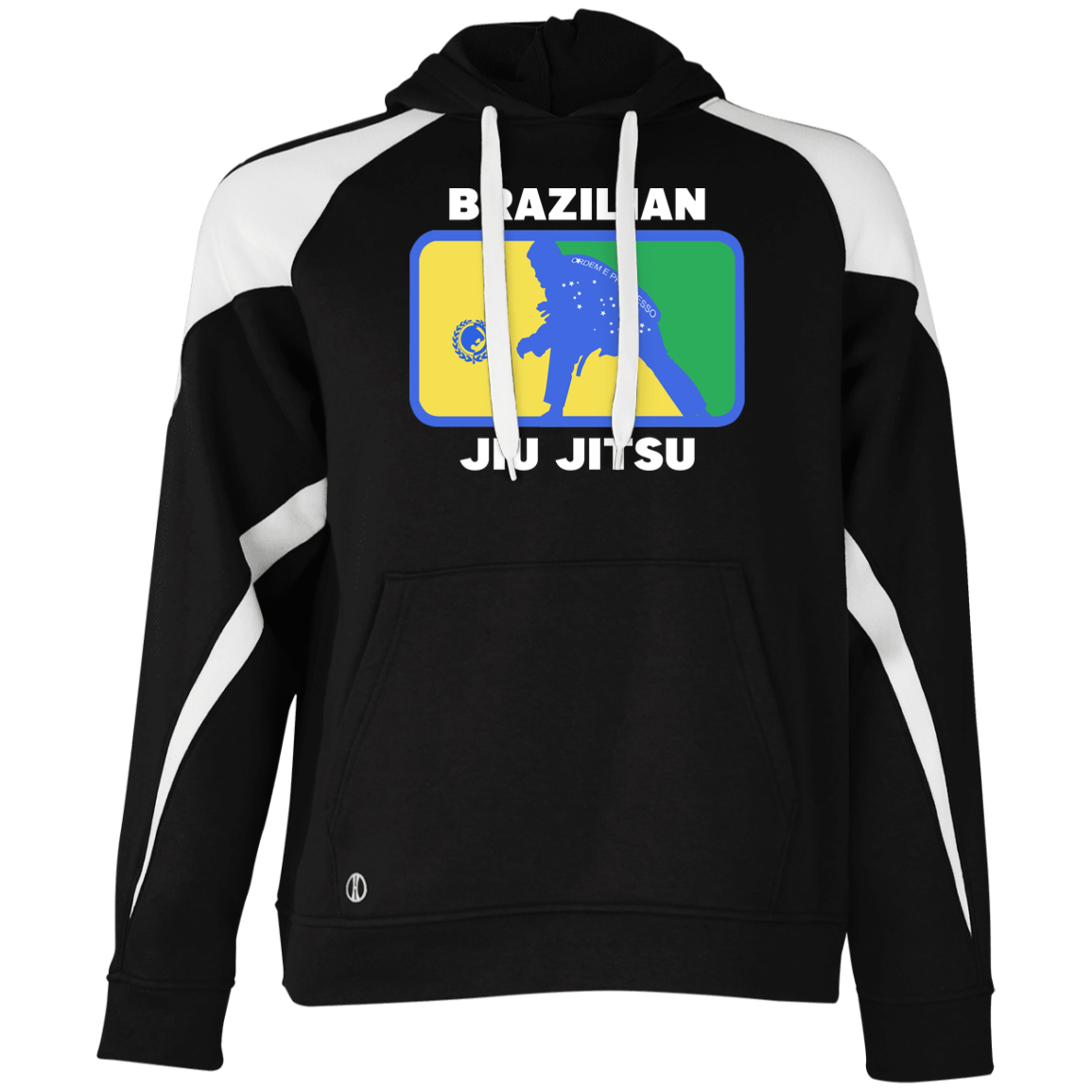 Artichoke Fight Gear Custom Design #5. BJJ MLB Brazil Flag Colors. Parody v2. 2 Tone Hoodie