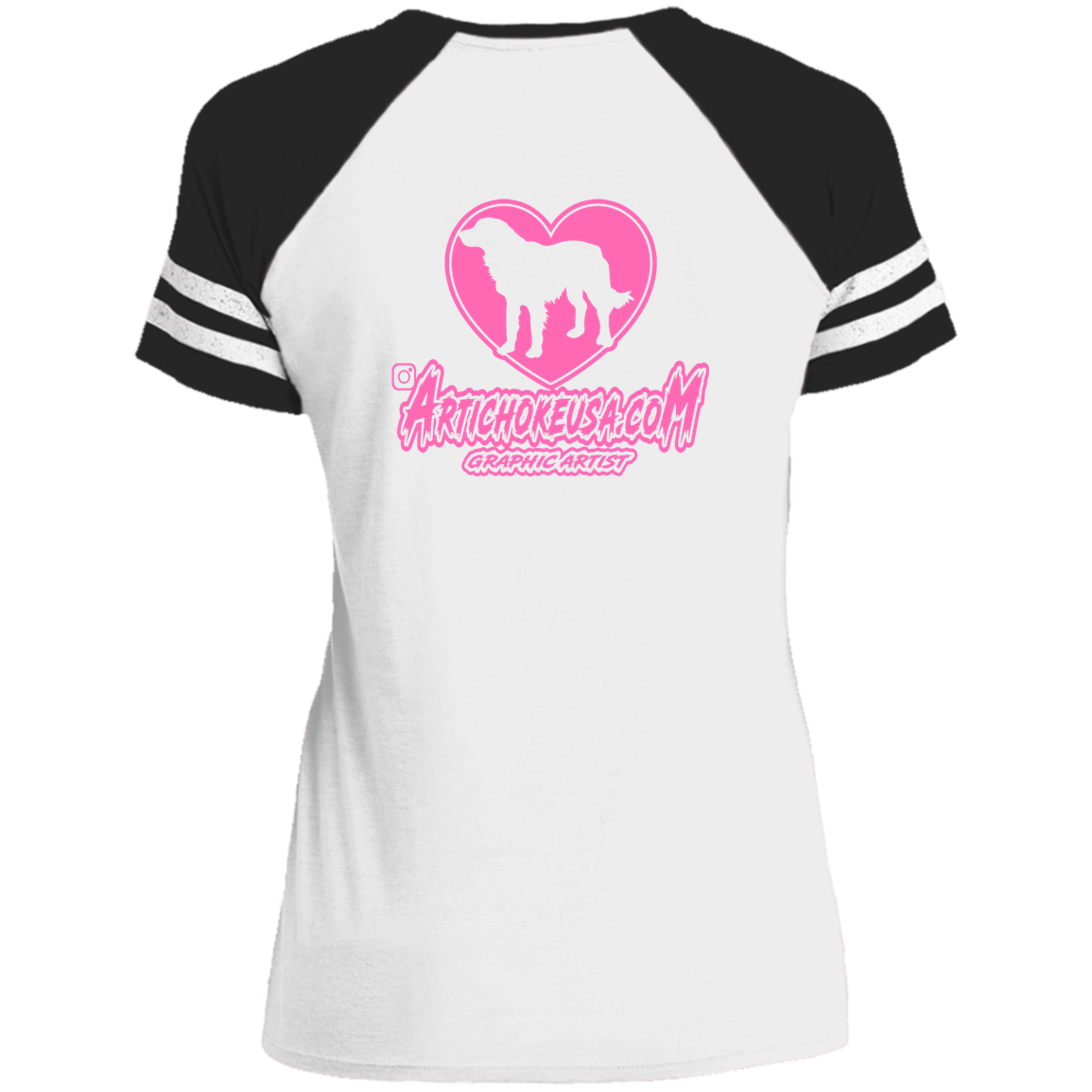 ArtichokeUSA Custom Design. Ruffing the Passer. Labrador Edition. Female Version. Ladies' Game V-Neck T-Shirt