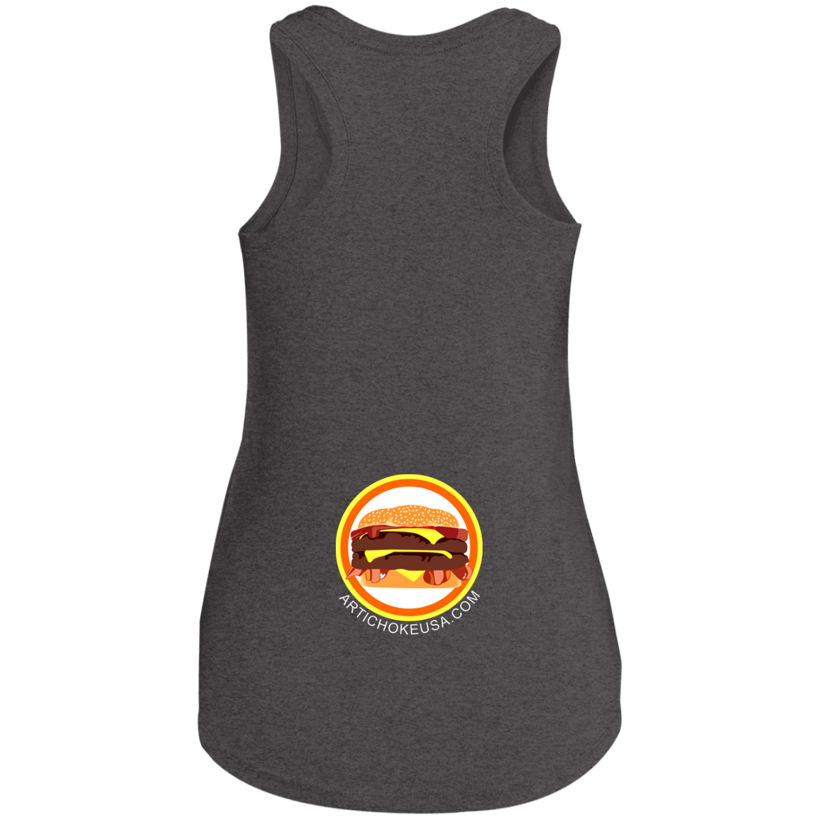 ArtichokeUSA Custom Design. Best Friends Forever. Bacon Cheese Burger. Ladies' Tri Racerback Tank