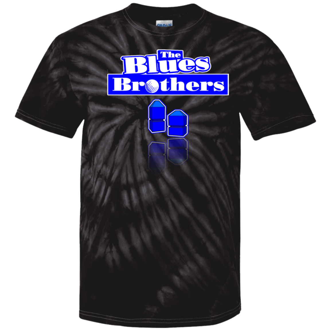 OPG Custom Design #3. Blue Tees Blues Brothers Fan Art. Youth Tie Dye T-Shirt
