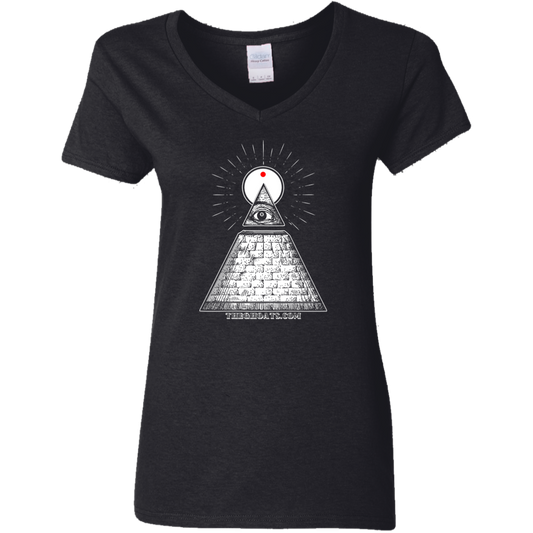 The GHOATS custom design #10. All Seeing Eye. Ladies' Basic V-Neck T-Shirt