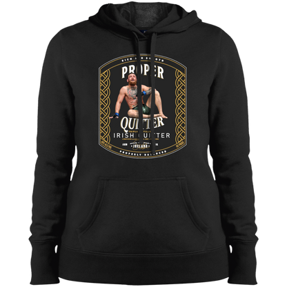 Artichoke Fight Gear Custom Design #15. Proper Quitter. Ladies' Pullover Hooded Sweatshirt