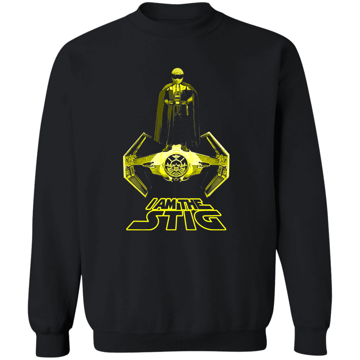 ArtichokeUSA Custom Design. I am the Stig. Vader/ The Stig Fan Art. Crewneck Pullover Sweatshirt