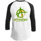 ArtichokeUSA Custom Design. EARTH-ART=EH. Men's 3/4 Raglan Sleeve Shirt