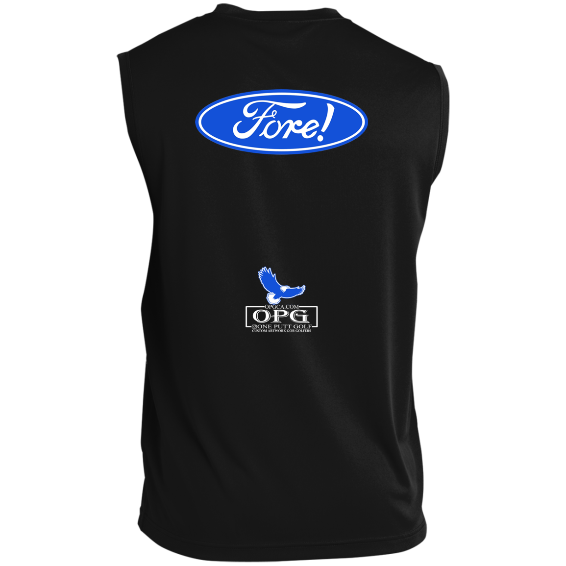 OPG Custom Design #11. Fore! Ford Parody. Men’s Sleeveless