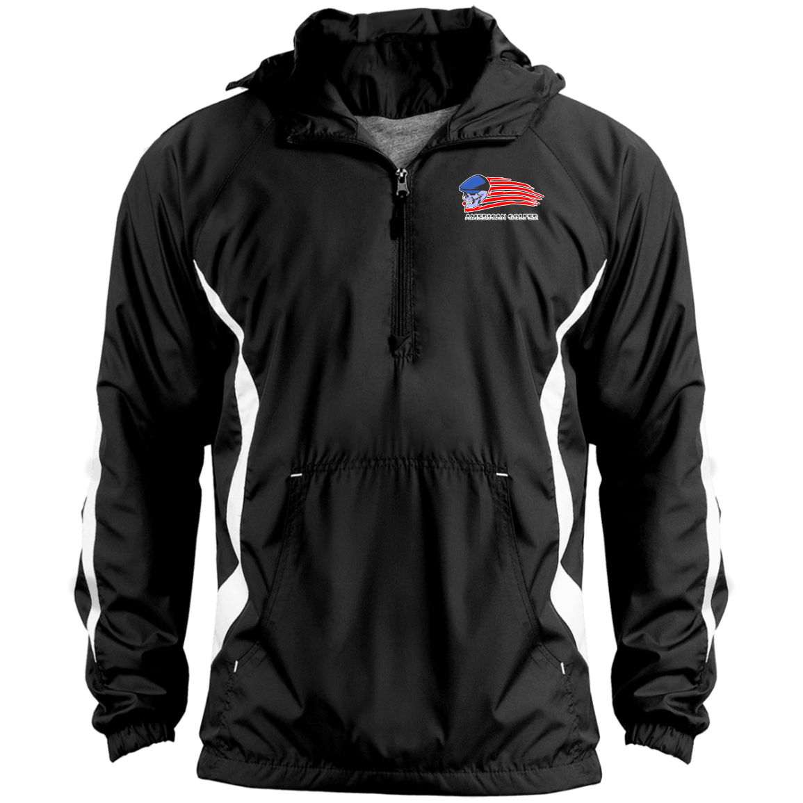 OPG Custom Design #12. Golf America. Male Edition. 100% Polyester Shell Color Block Raglan Anorak