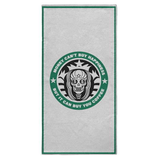 ArtichokeUSA Custom Design. Money Can't Buy Happiness But It Can Buy You Coffee. Towel - 15x30