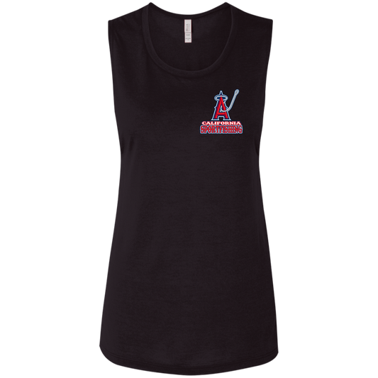 ArtichokeUSA Custom Design. Anglers. Southern California Sports Fishing. Los Angeles Angels Parody. Ladies' Flowy Muscle Tank