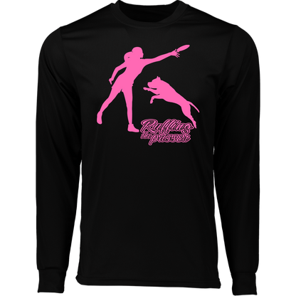 ArtichokeUSA Custom Design. Ruffing the Passer. Pitbull Edition. Female Version. Long Sleeve Moisture-Wicking Tee