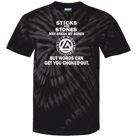 Artichoke Fight Gear Custom Design #19. Sticks and Stones. Youth Tie Dye T-Shirt