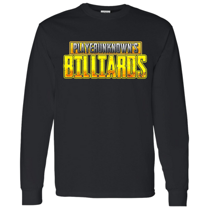 The GHOATS Custom Design. #27 PlayerUnknown's Billiards. PUBG Parody. LS T-Shirt 5.3 oz.