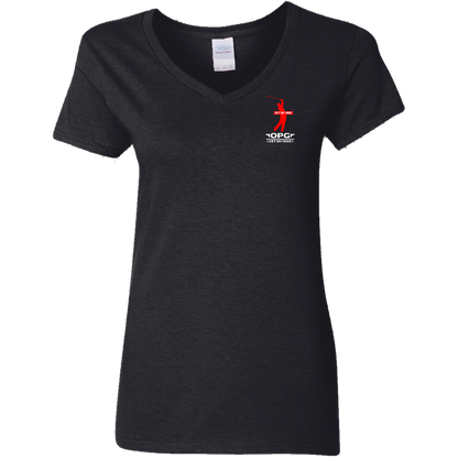 OPG Custom Design #16. Get My Nine.  Male Version. Ladies' 100% Cotton V-Neck T-Shirt