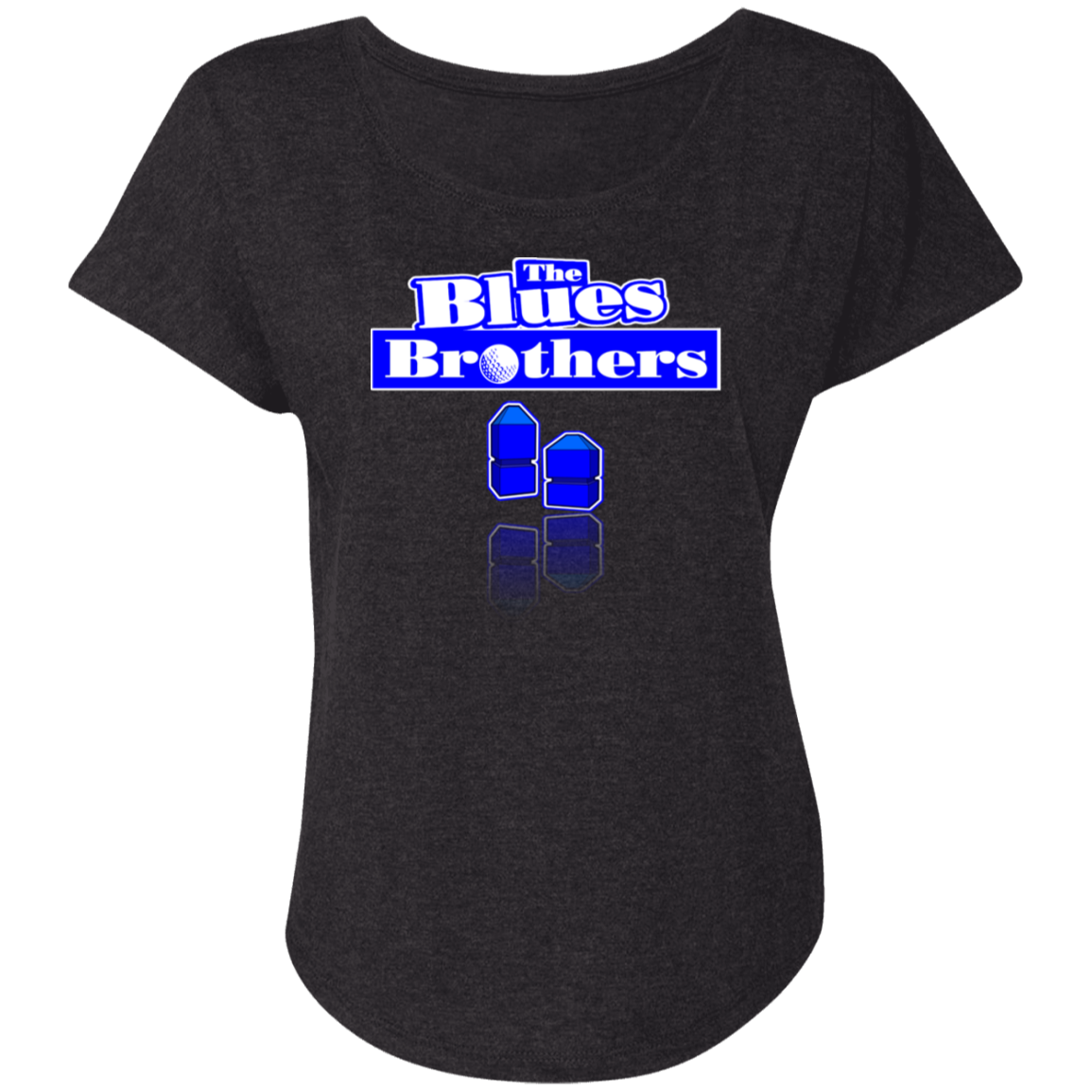 OPG Custom Design #3. Blue Tees Blues Brothers Fan Art. Ladies' Triblend Dolman Sleeve