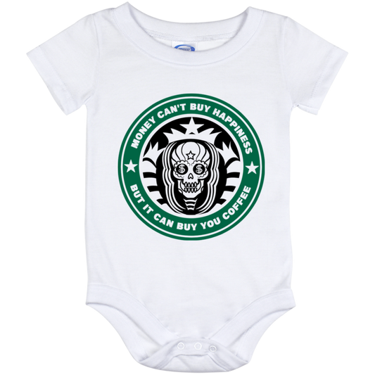 ArtichokeUSA Custom Design. Money Can't Buy Happiness But It Can Buy You Coffee. Baby Onesie 12 Month