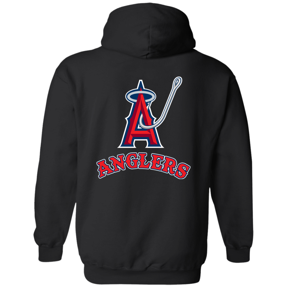 ArtichokeUSA Custom Design. Anglers. Southern California Sports Fishing. Los Angeles Angels Parody. Basic Pullover Hoodie
