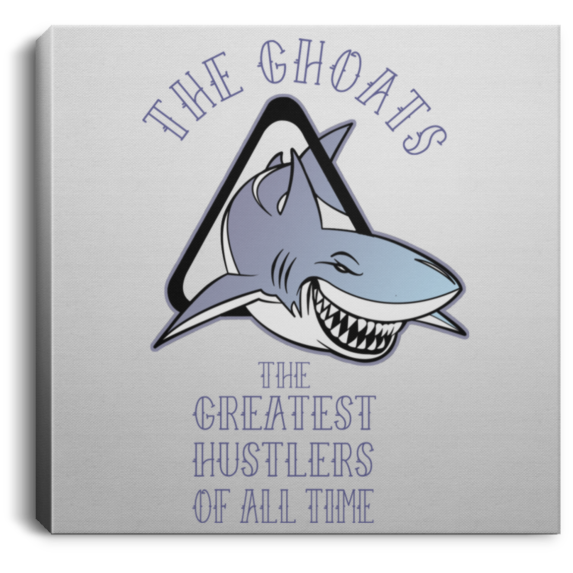 The GHOATS custom design #41. Big Game Take Little Game. Pool/Billiards. Square Canvas .75in Frame