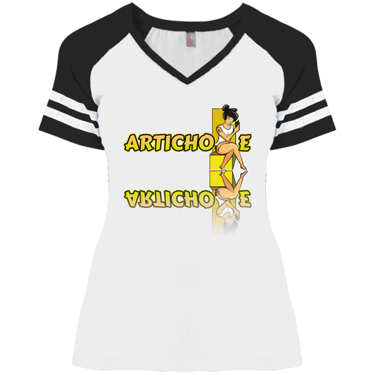ArtichokeUSA Character and Font Design. Let’s Create Your Own Design Today. Betty. Ladies' Game V-Neck T-Shirt