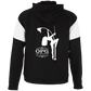 OPG Custom Design #10. Lady on Front / Flag Pole Dancer On Back. Youth Athletic Colorblock Fleece Hoodie