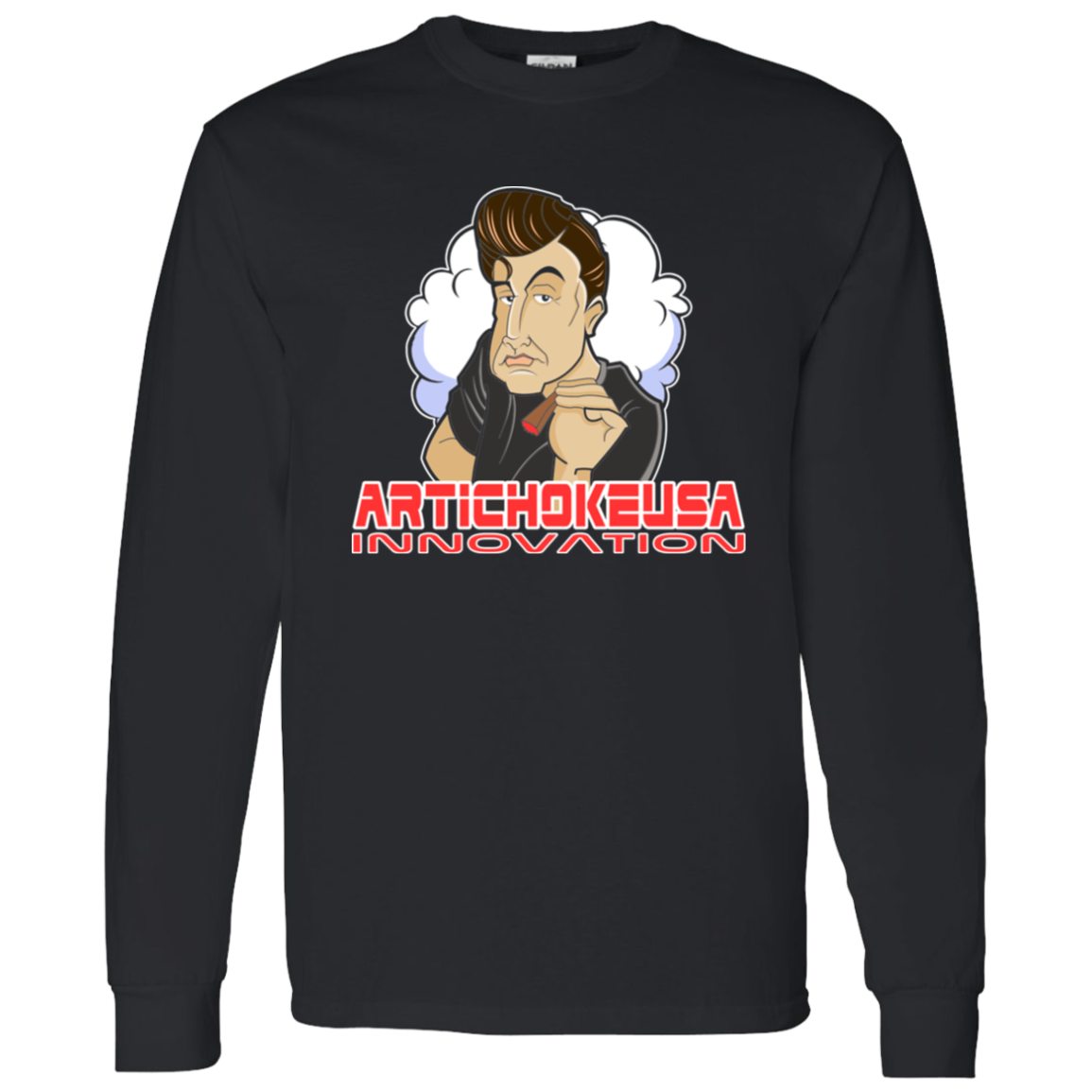 ArtichokeUSA Custom Design. Innovation. Elon Musk Parody Fan Art. 100 % Cotton LS T-Shirt