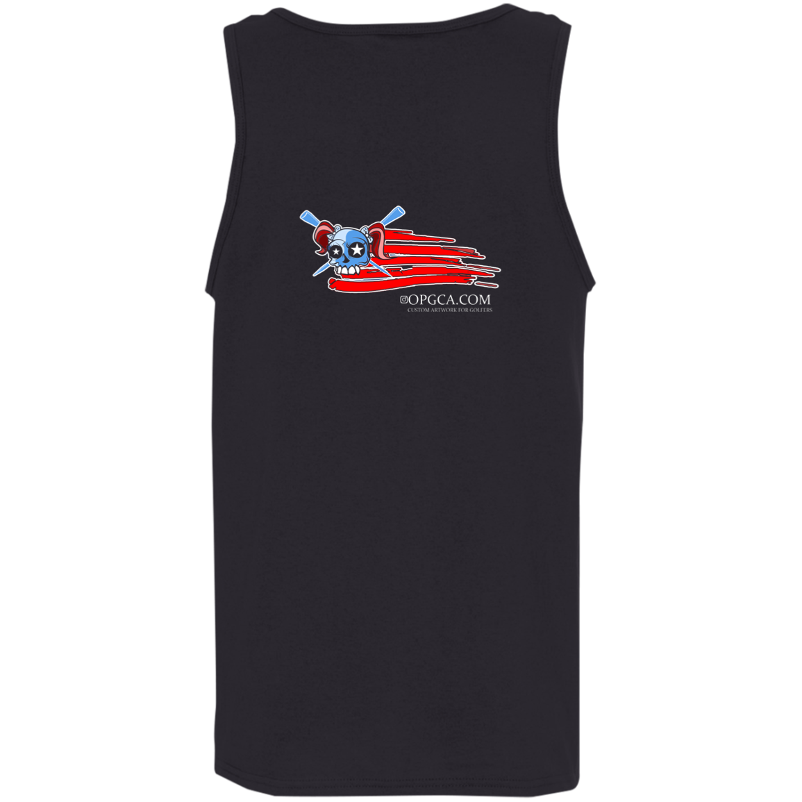 OPG Custom Design #12. American Golfer. Female Edition. 100% Cotton Tank Top