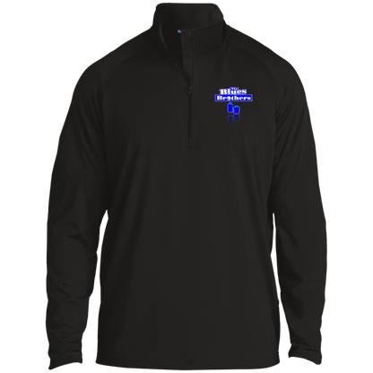 OPG Custom Design #3. Blue Tees Blues Brothers Fan Art. 1/2 Zip Raglan Performance Pullover