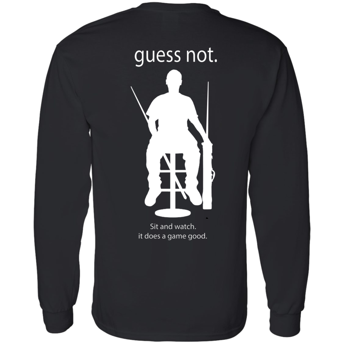 The GHOATS Custom Design. #40 Got Game? / Guess Not. LS T-Shirt 5.3 oz.
