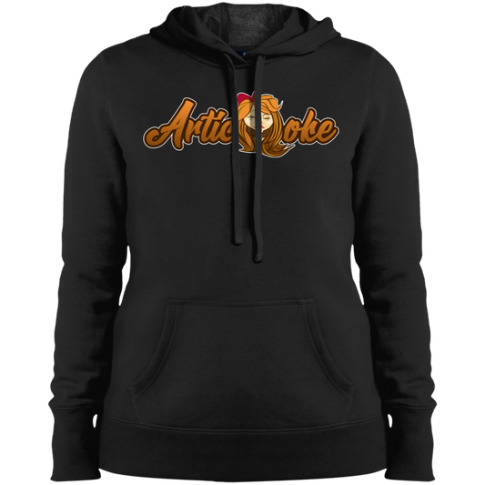 ZZ#21 Characters and Fonts. Aubrey. A show case of my characters and font styles. Ladies' Pullover Hooded Sweatshirt