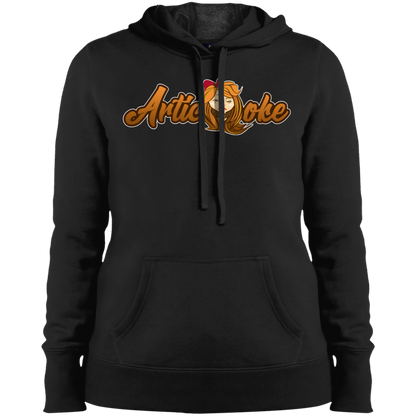 ZZ#21 Characters and Fonts. Aubrey. A show case of my characters and font styles. Ladies' Pullover Hooded Sweatshirt