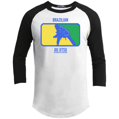 Artichoke Fight Gear Custom Design #13. BJJ, The New National Pastime. Youth 3/4 Raglan Sleeve Shirt