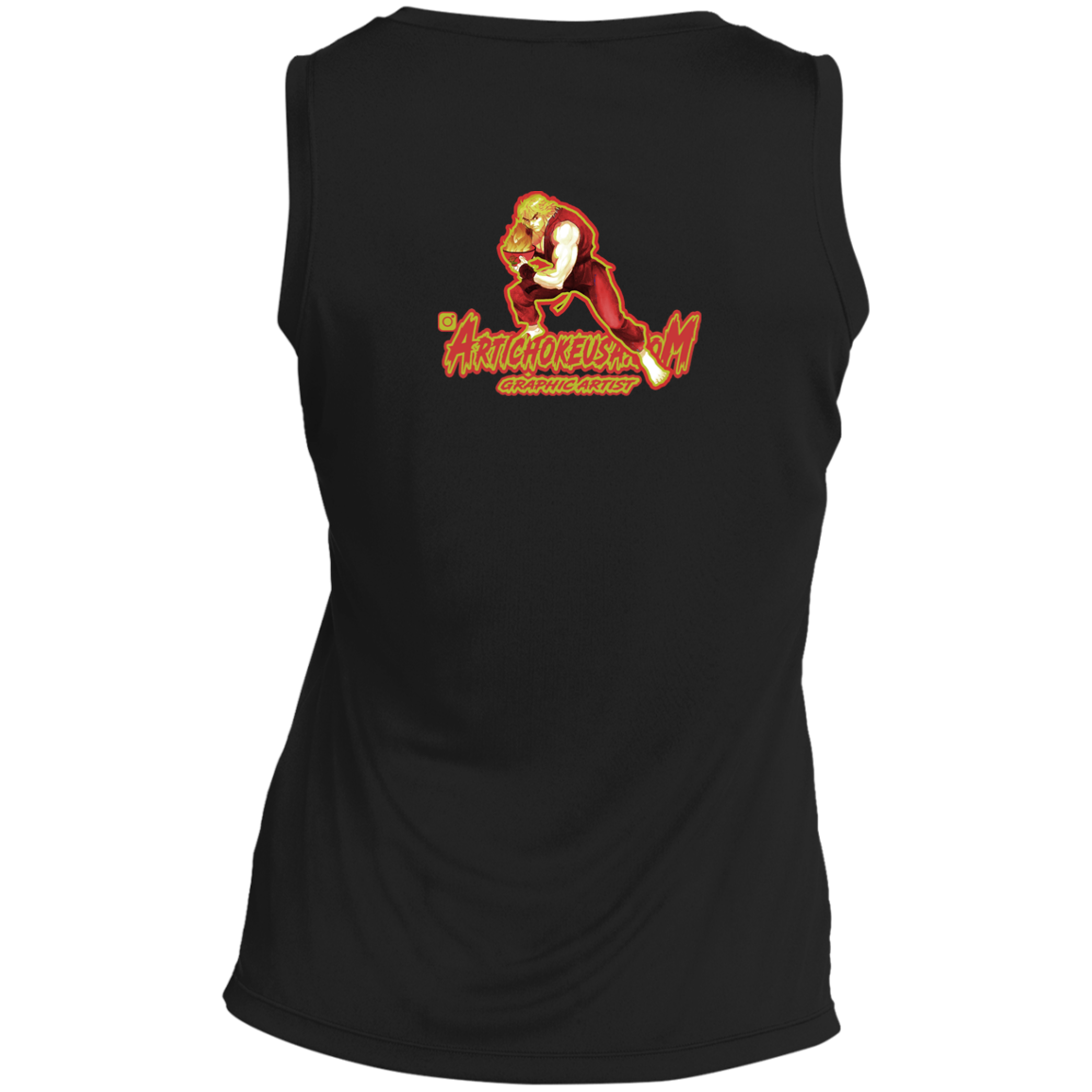 ArtichokeUSA Custom Design. Pho Ken Artichoke. Street Fighter Parody. Gaming. Ladies' Sleeveless V-Neck