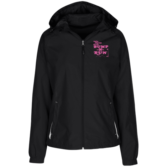 OPG Custom Design #4. I Don't See Noting Wrong With A Little Bump N Run. Ladies' Jersey-Lined Hooded Windbreaker
