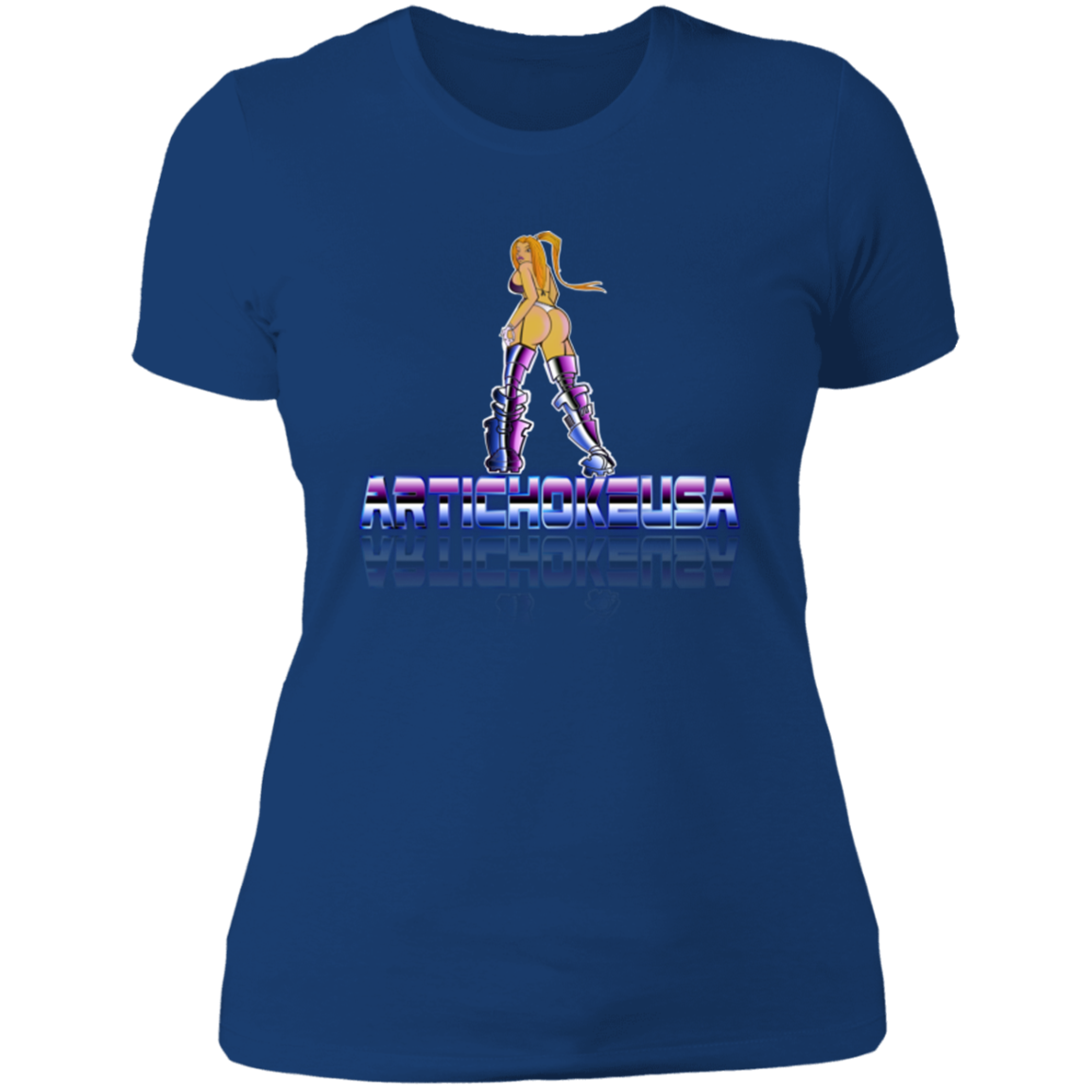 ArtichokeUSA Character and Font design. Let's Create Your Own Team Design Today. Dama de Croma. Ladies' Boyfriend T-Shirt