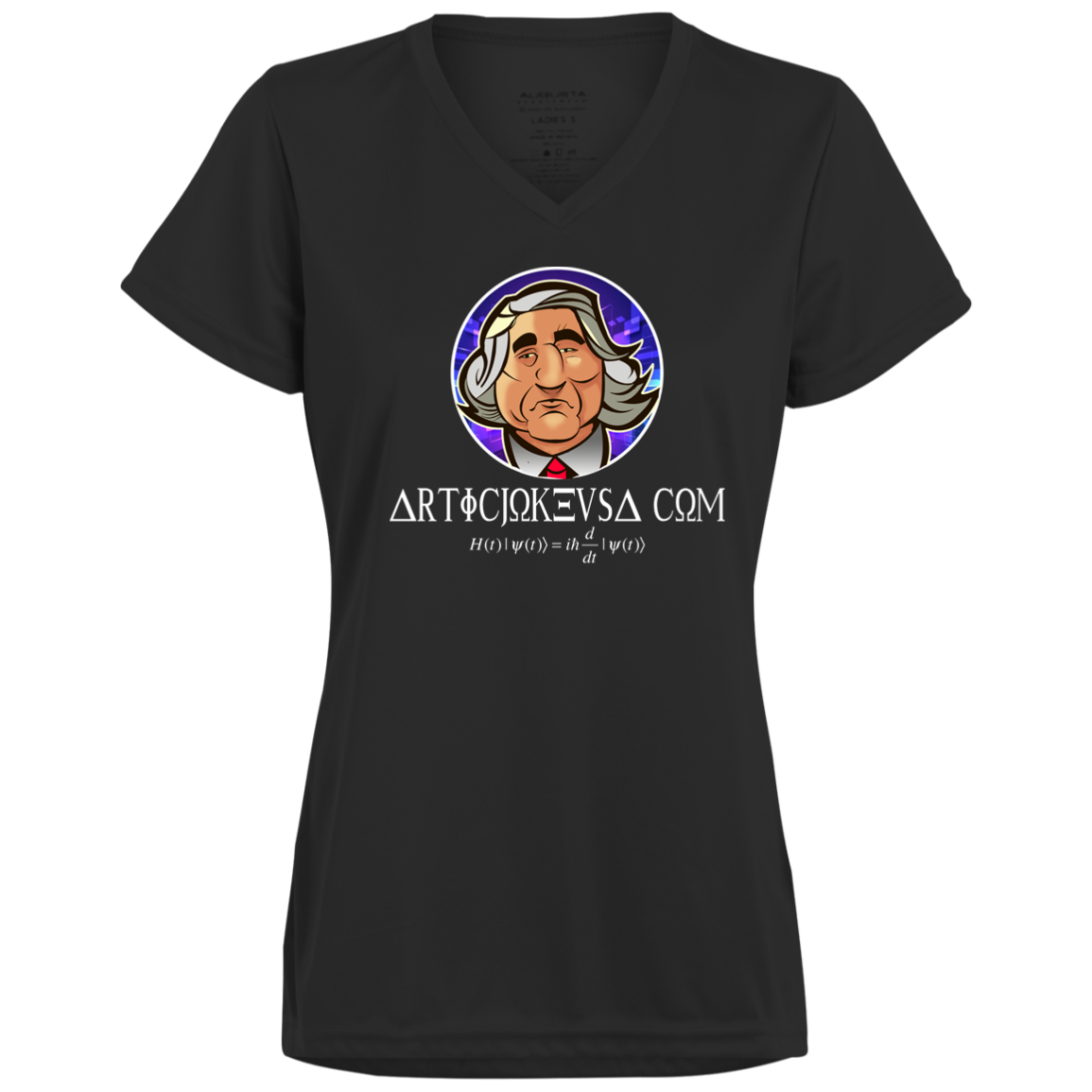 ArtichokeUSA Custom Design. Michio Kaku Fan Art. Ladies’ Moisture-Wicking V-Neck Tee