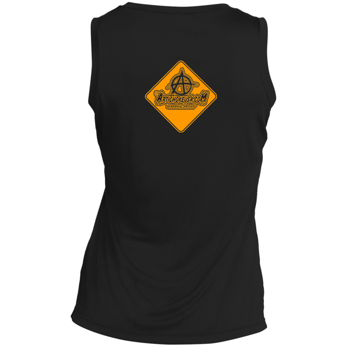 ArtichokeUSA Custom Design. Art Work Ahead. 24,901 Miles (Miles Around the Earth). Ladies' Sleeveless V-Neck